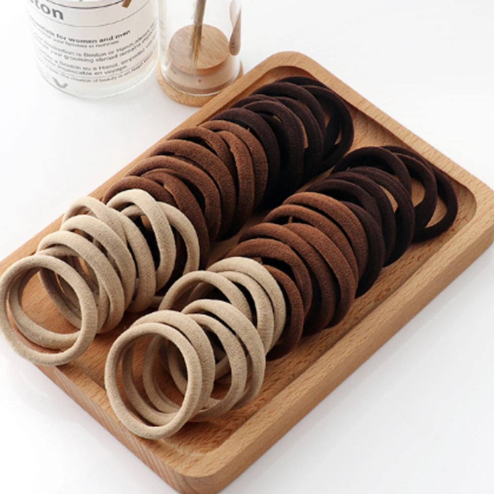 50/100pcs Black Hair Bands for Women