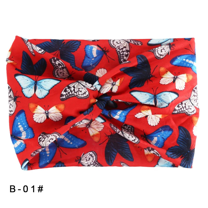 Printed Wide Elastic Head band