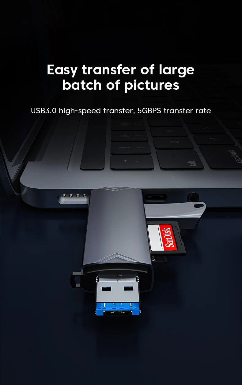 6 in 1 Type C Card Reader USB 3.0