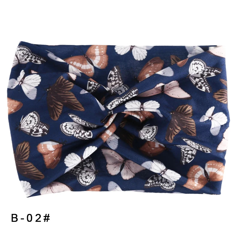 Printed Wide Elastic Head band