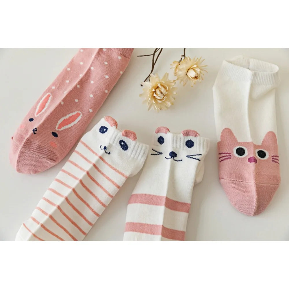 Women's pink socks cute style socks socks