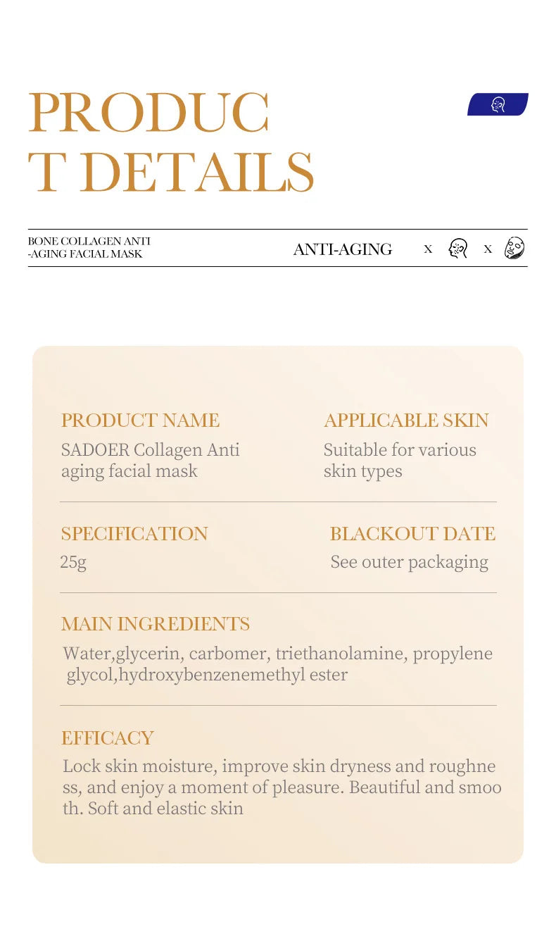 Collagen Face Mask Moisturizing Anti-aging