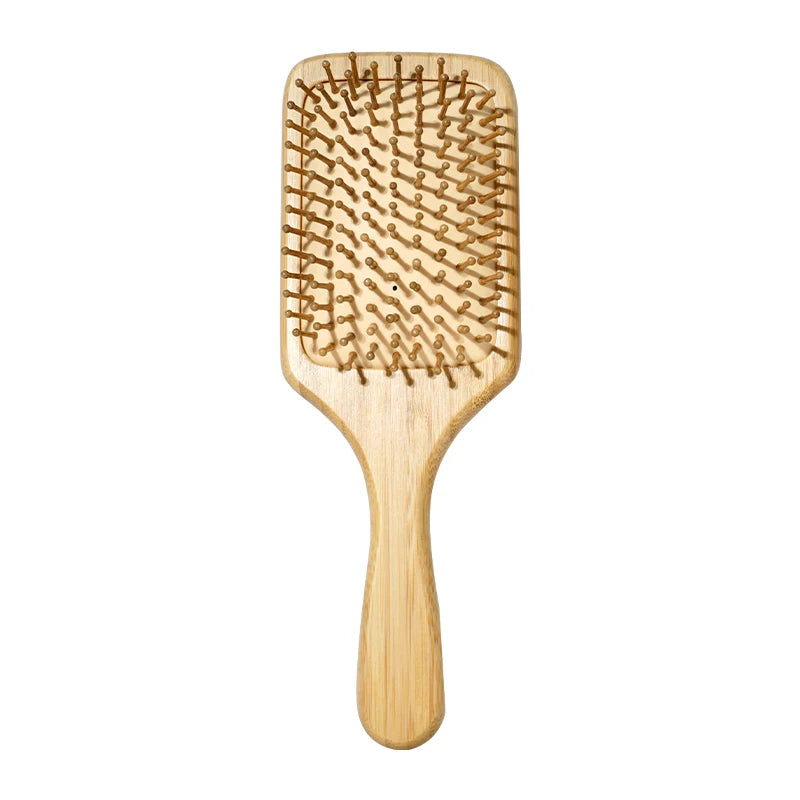 Eco Bamboo Hair Brush Nature Wooden Anti-Static