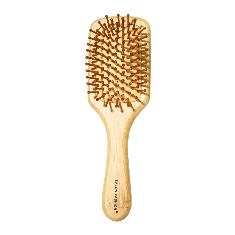 Eco Bamboo Hair Brush Nature Wooden Anti-Static
