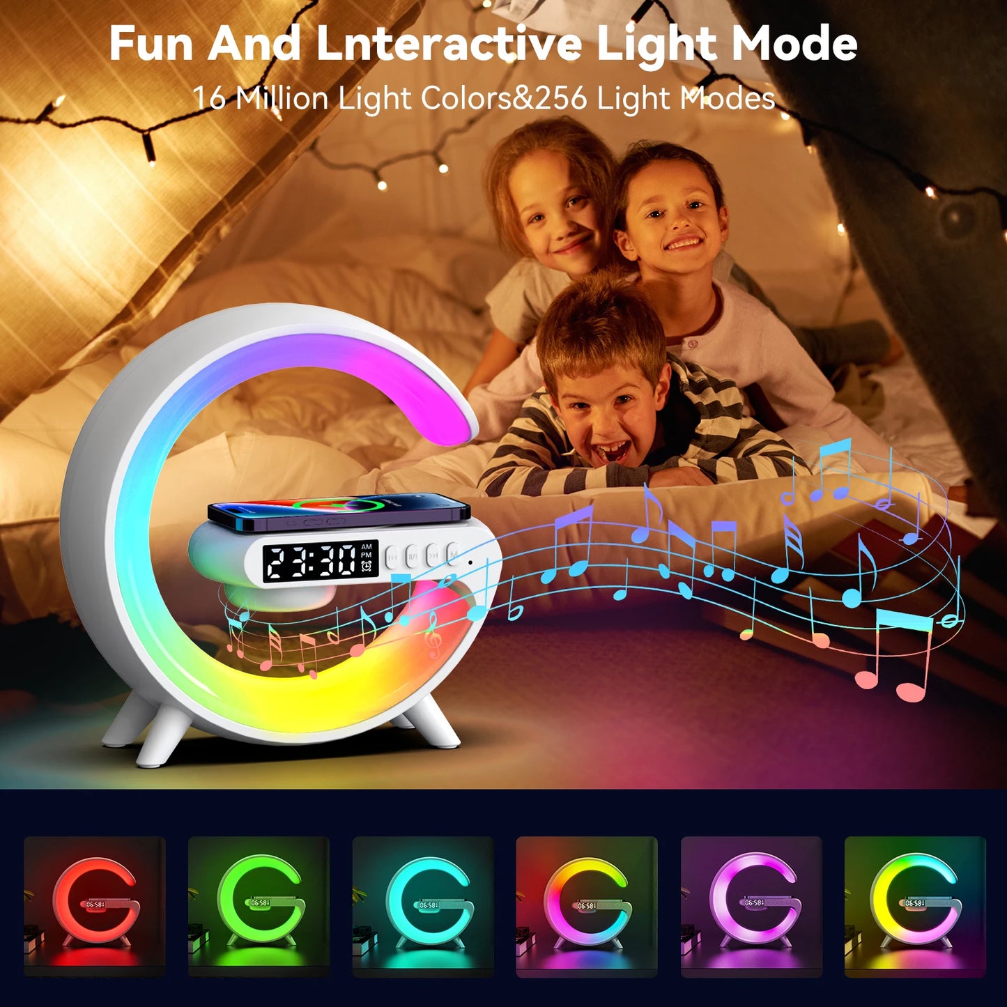 LED Smart Wake Up Wireless Speaker