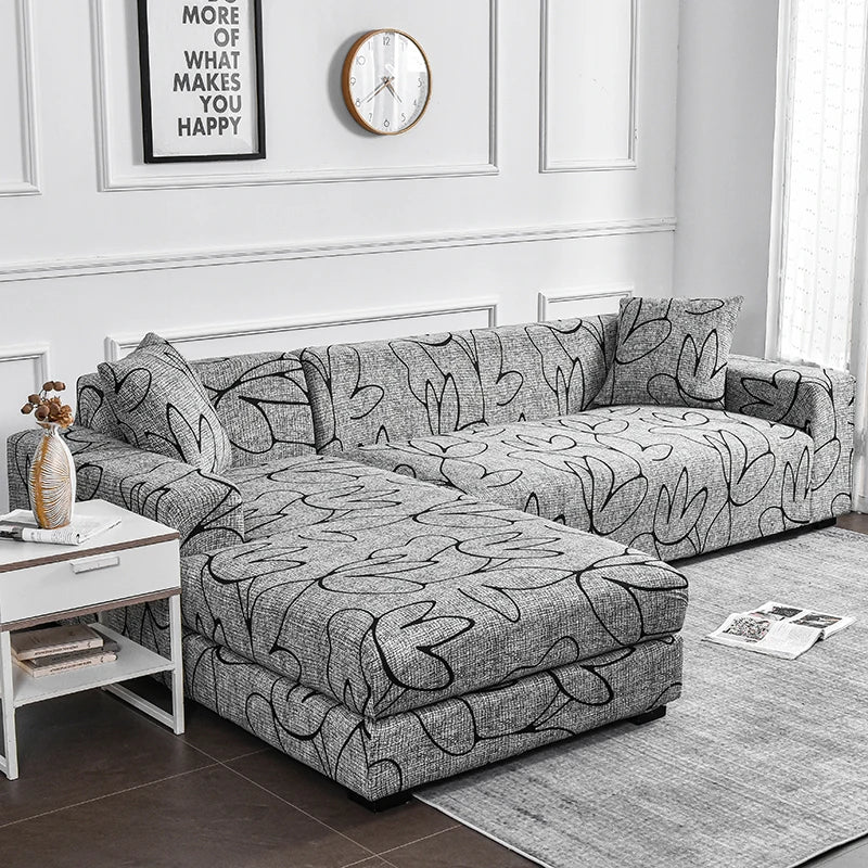 Flower Printed Elastic Sofa Cover