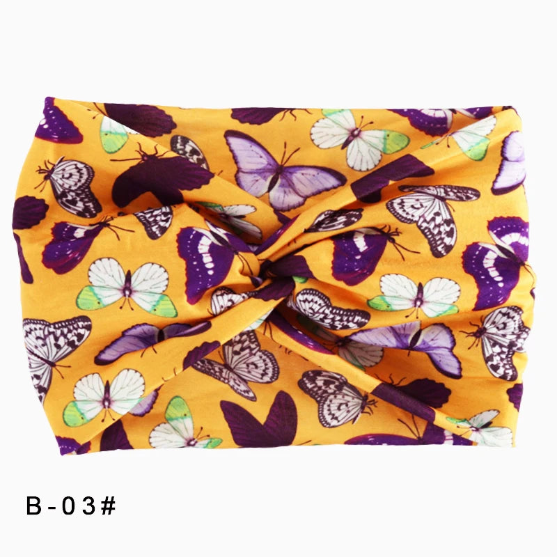 Printed Wide Elastic Head band