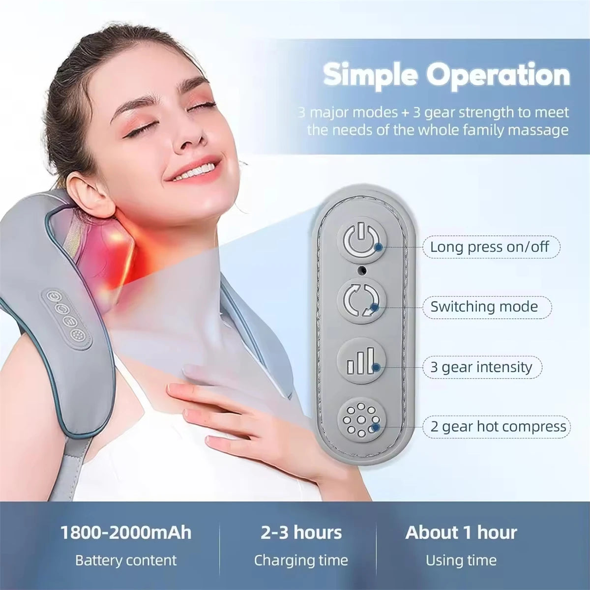 Neck And Back Soothing Heat Massager