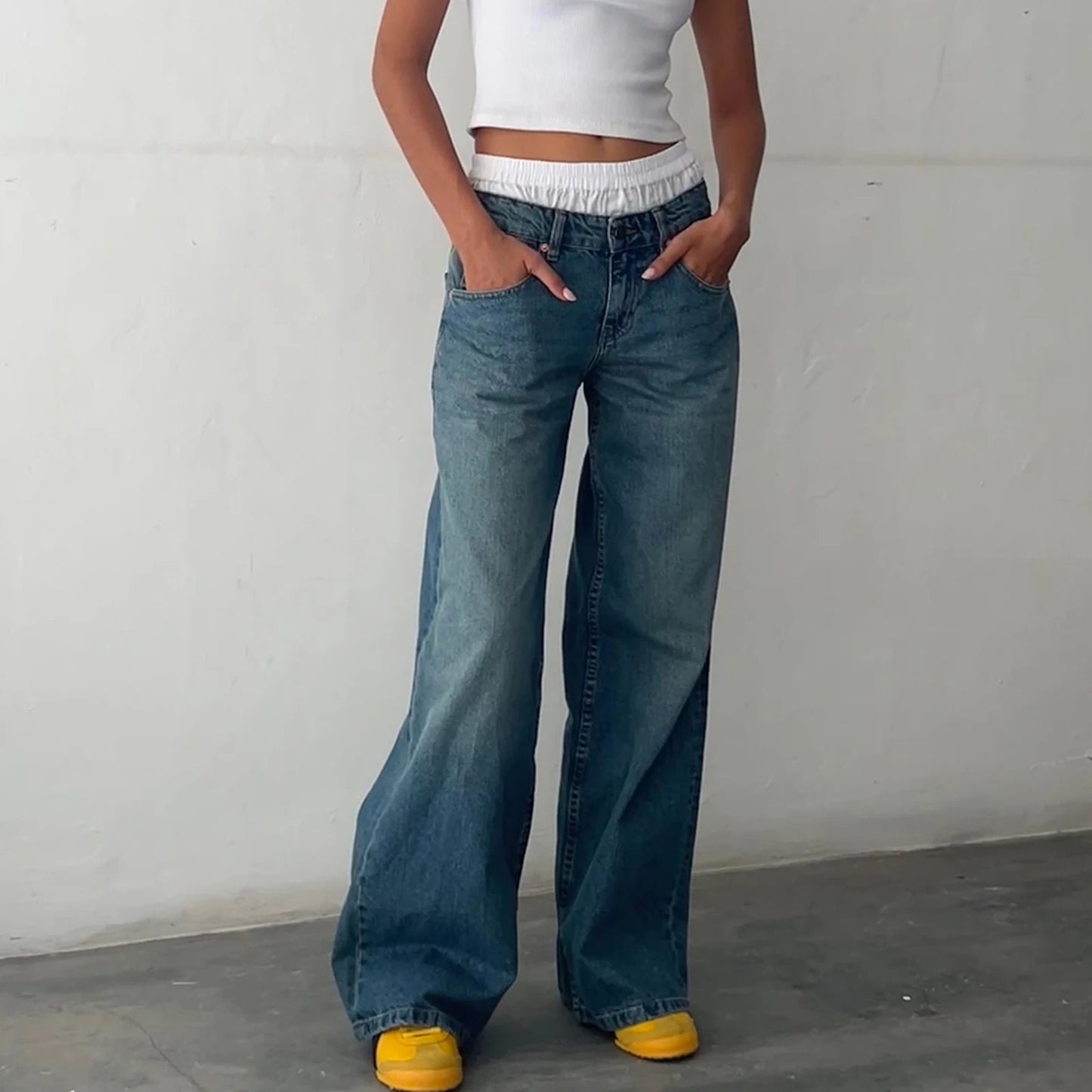 Low Waist Baggy Jeans Retro Fashion