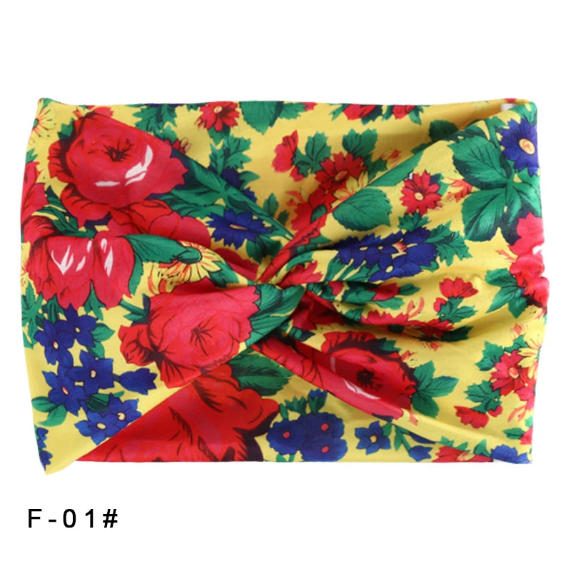 Printed Wide Elastic Head band