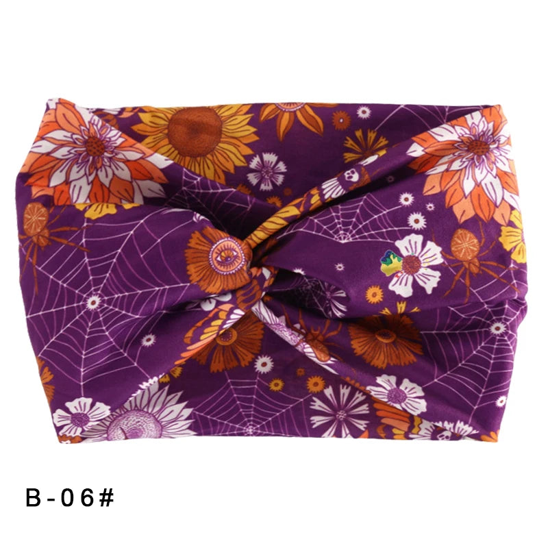 Printed Wide Elastic Head band