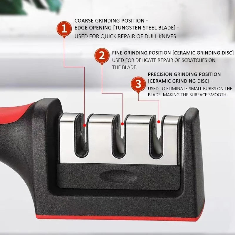 Knife Sharpener Kitchen 3/4-Segment