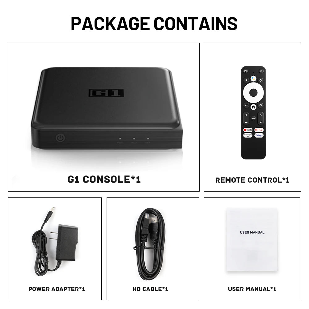 G1 Android TV Box With Netflix 4K Ultra HD Google Certified Dolby Vision HDR10+  4G 32G WiFi6 Streaming Media Device