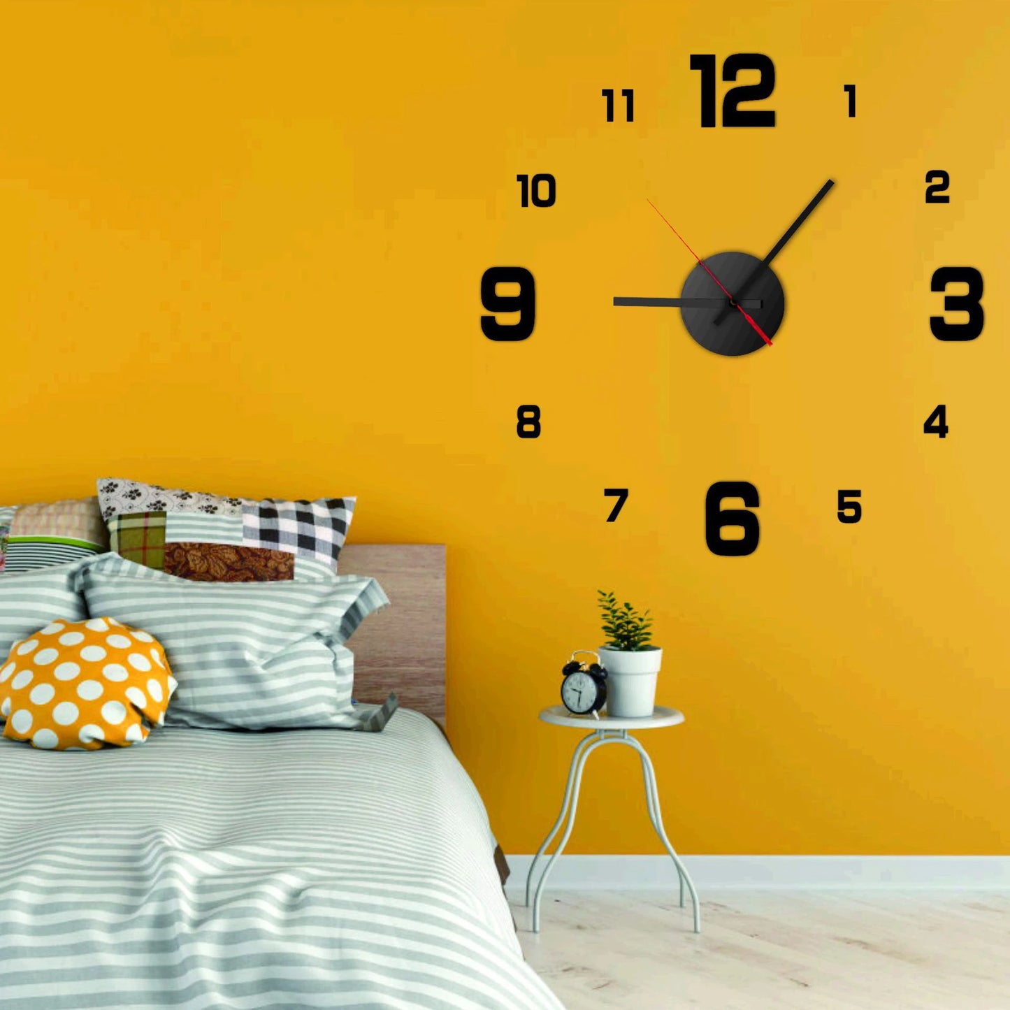DIY 3D Wall Hanging Clock Wall Stickers