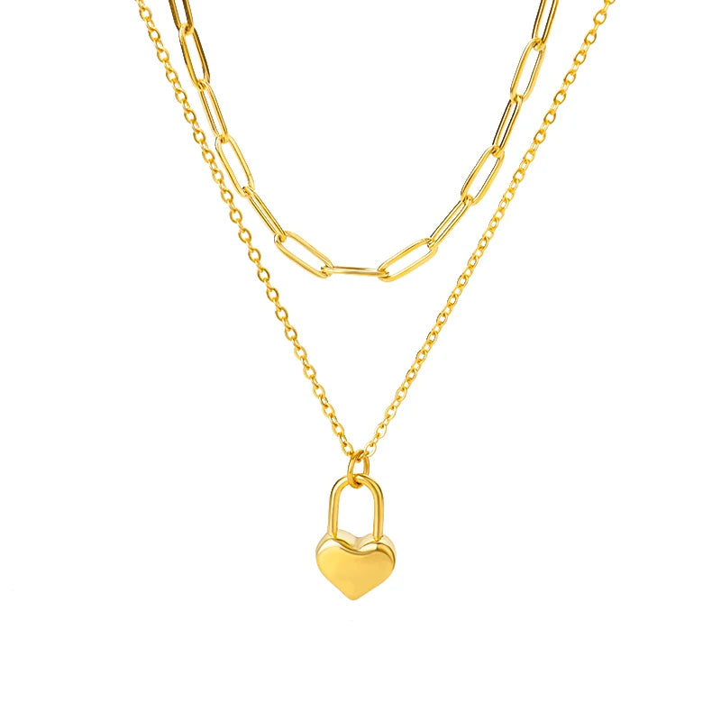 Multilayer Heart Necklace