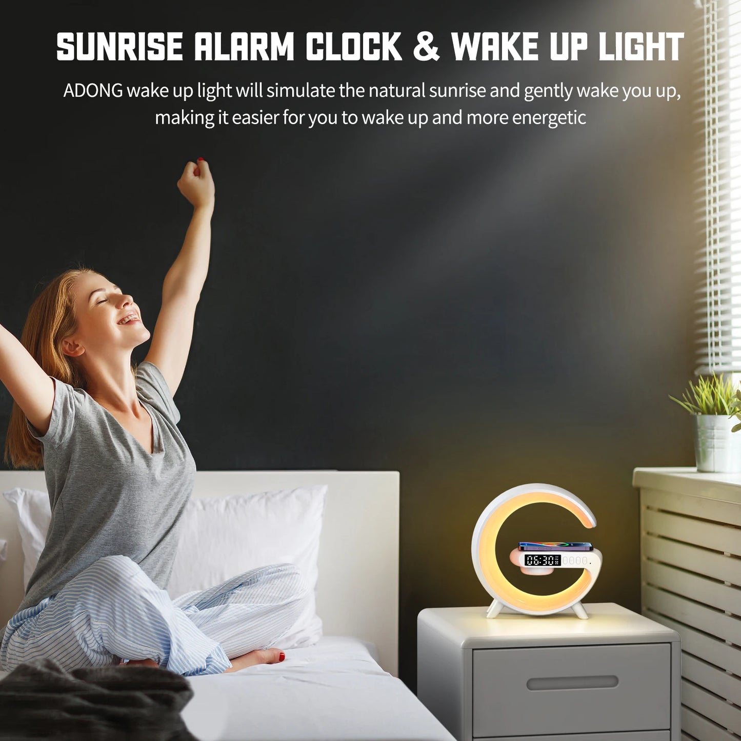LED Smart Wake Up Wireless Speaker