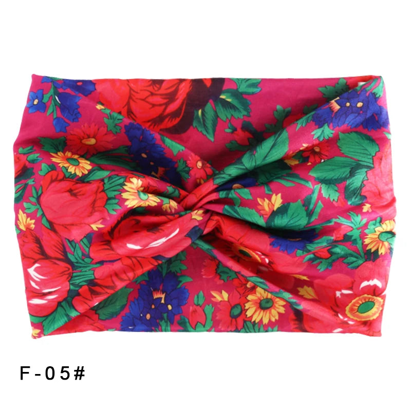 Printed Wide Elastic Head band