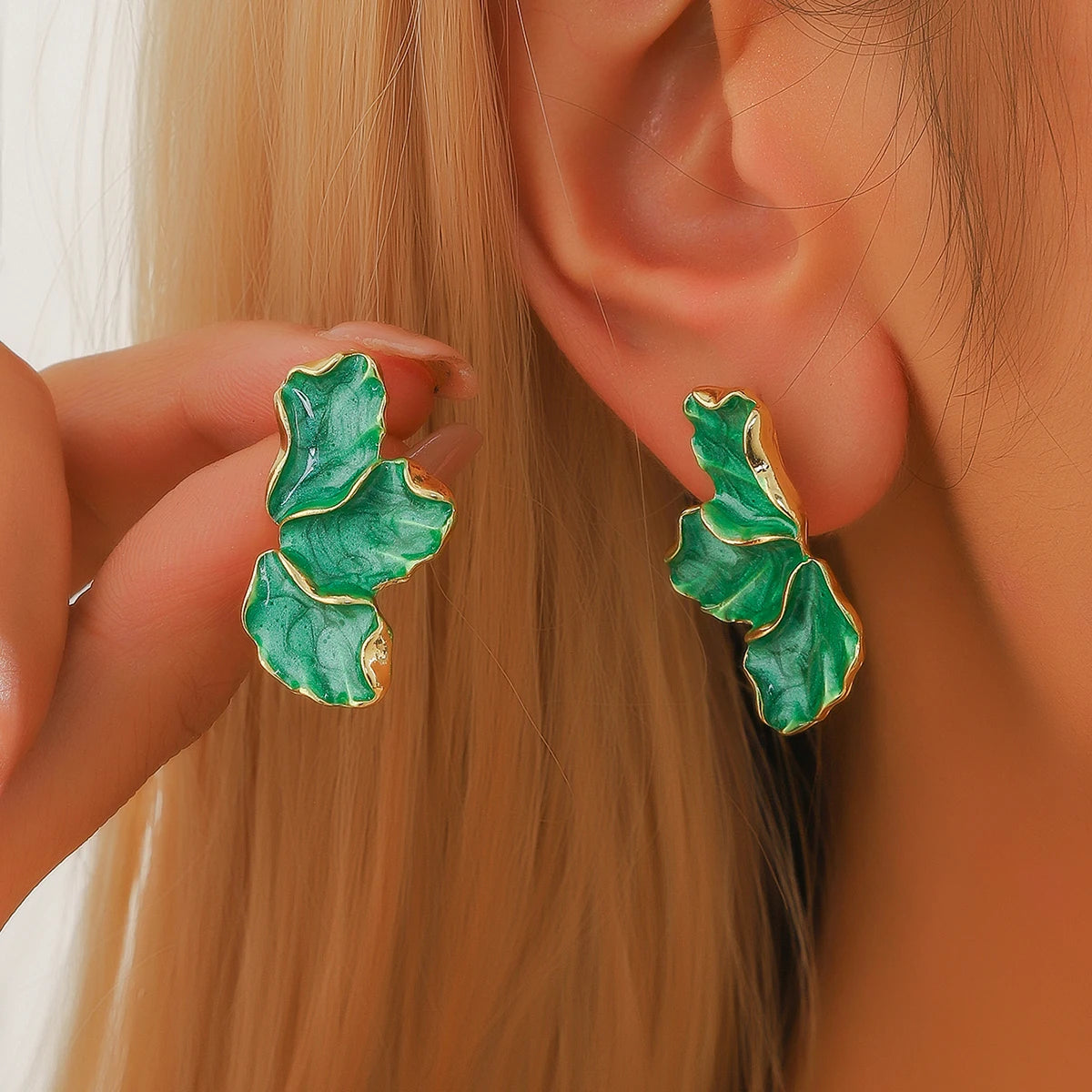 Luxury Colorful Petal Earrings