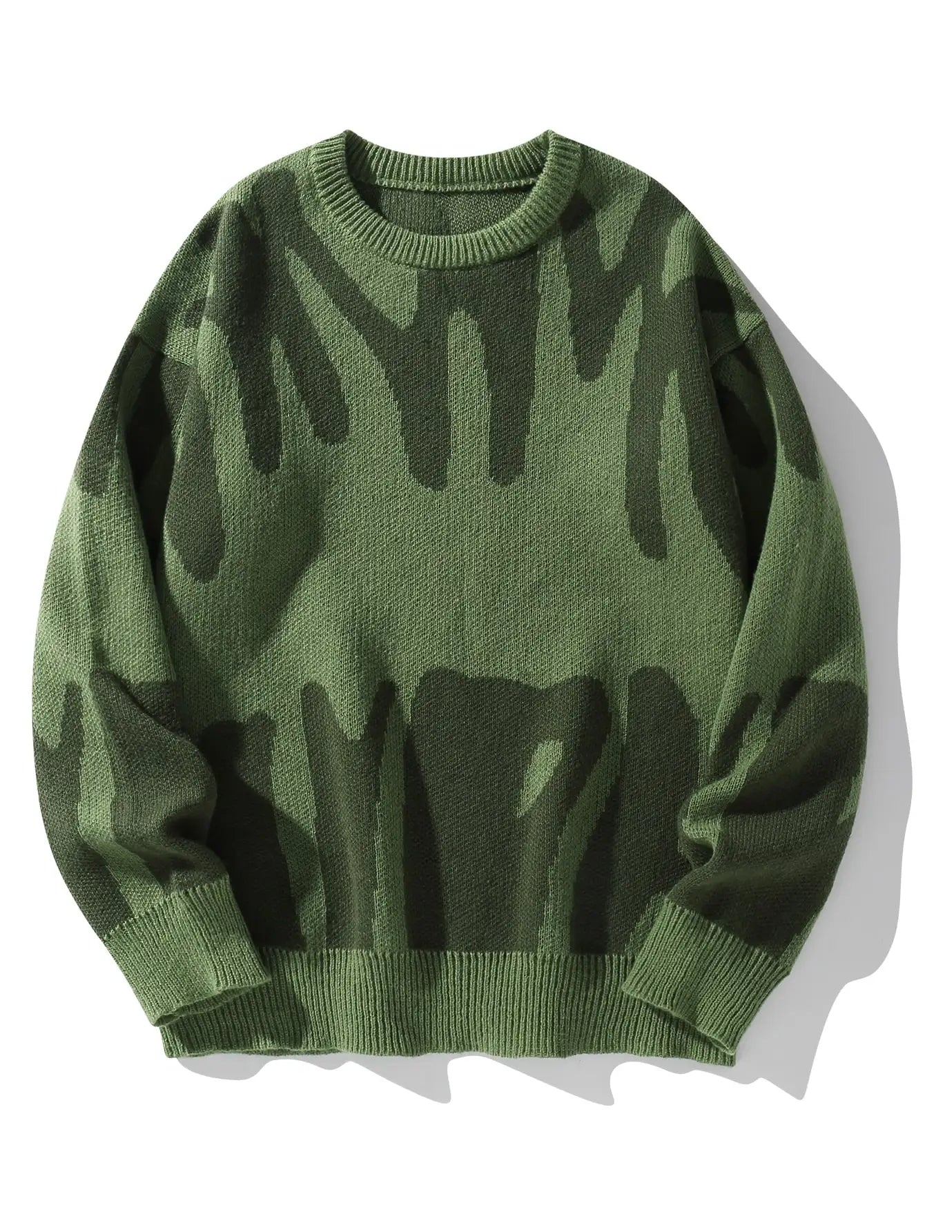 Autumn Winter Jacquard Pattern Pullover Sweater