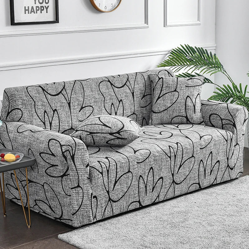 Flower Printed Elastic Sofa Cover