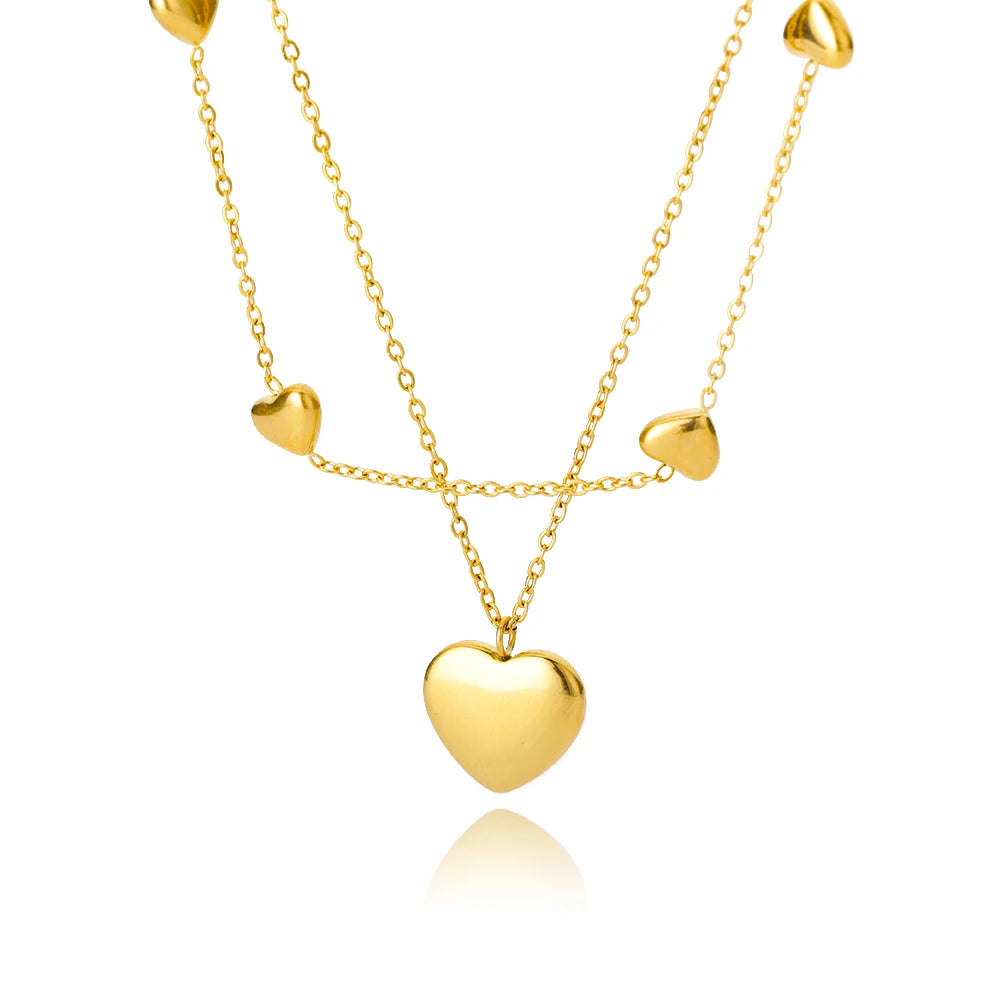 Multilayer Heart Necklace