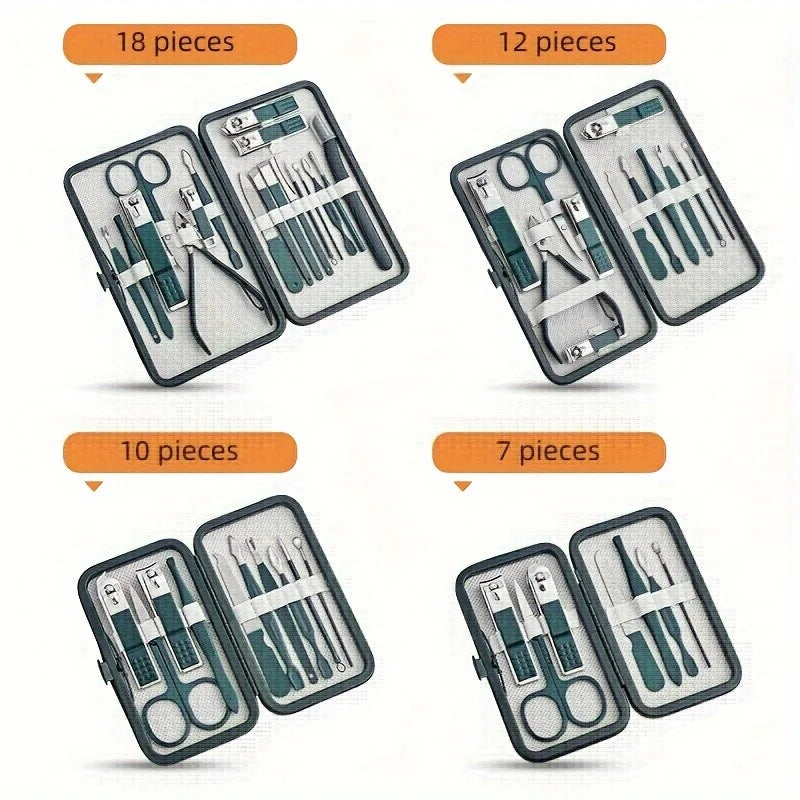 Professional Nail Care Kit Stainless Steel Manicure & Pedicure Set