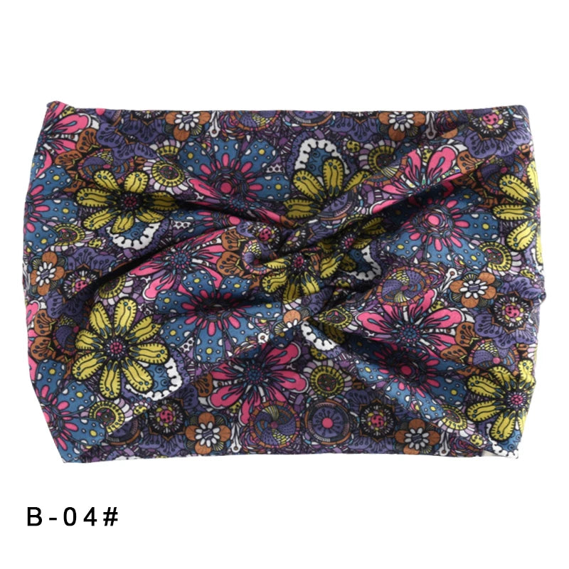 Printed Wide Elastic Head band