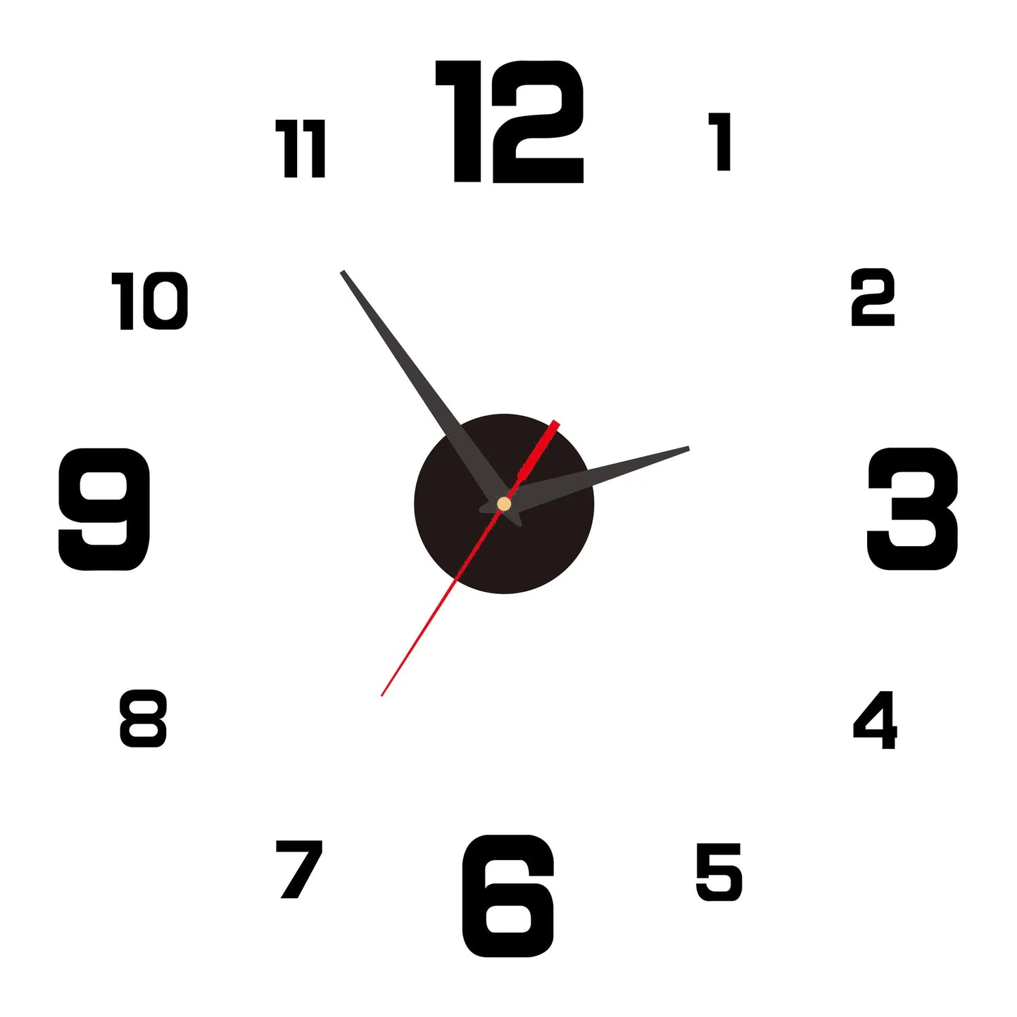 DIY 3D Wall Hanging Clock Wall Stickers