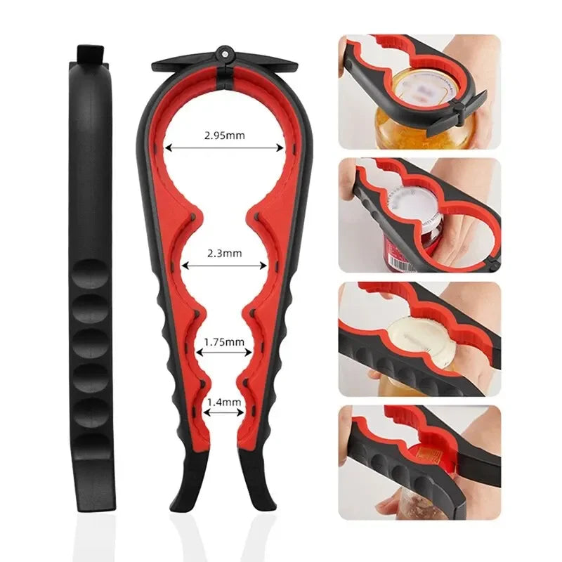 Multi Functional Four In One Beverage Bottle Opener