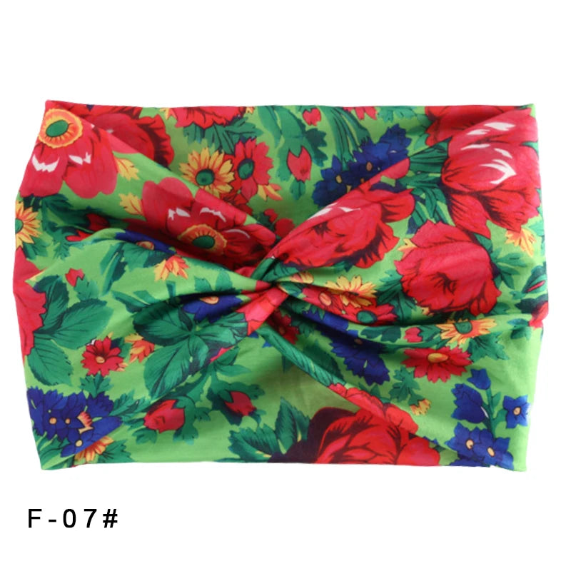 Printed Wide Elastic Head band