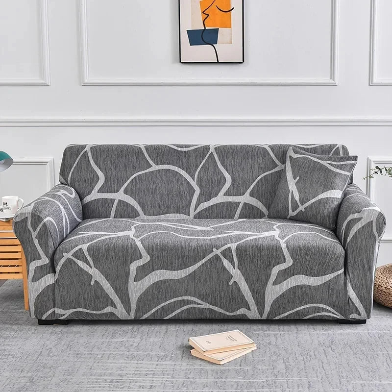 Flower Printed Elastic Sofa Cover