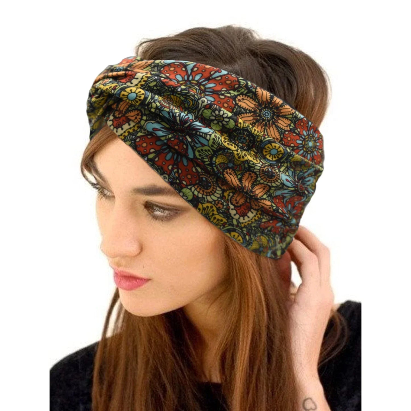Printed Wide Elastic Head band