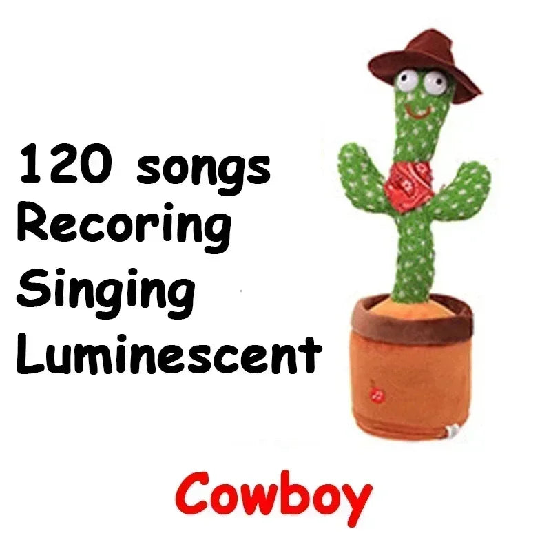 Talking Cactus Toy with LED 120 English Songs Singing Musical