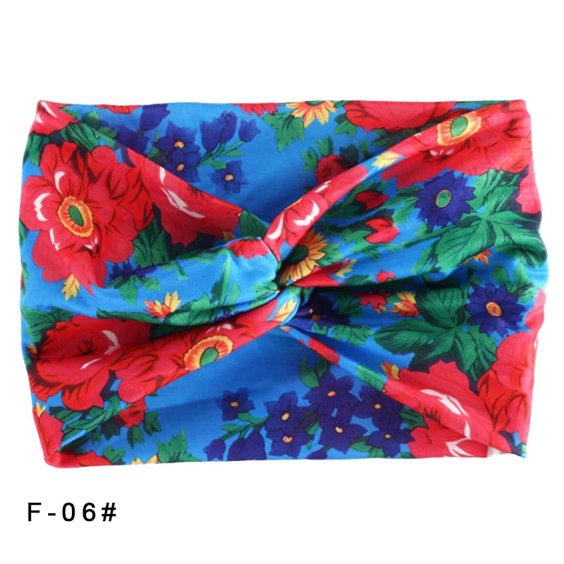 Printed Wide Elastic Head band