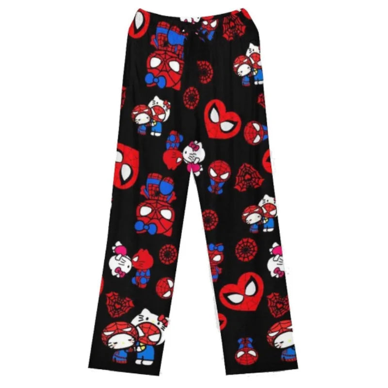 Hello Kitty Spider-Man anime pajama Pants