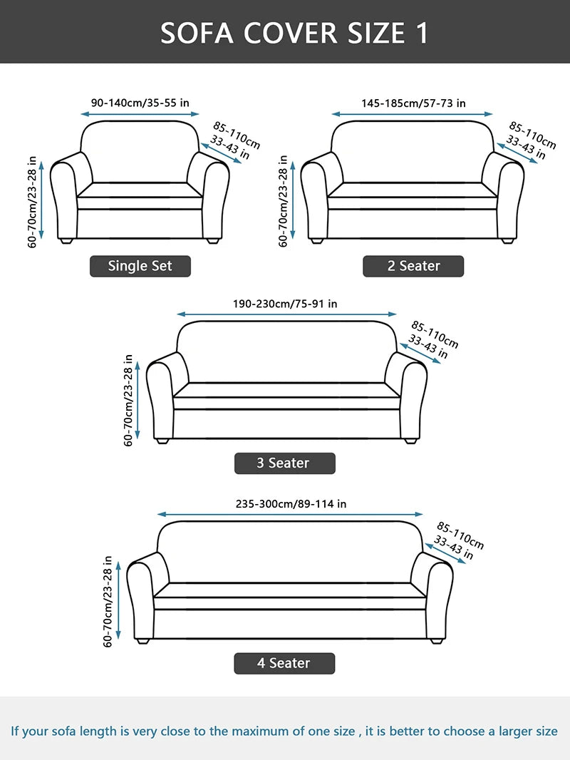 Flower Printed Elastic Sofa Cover