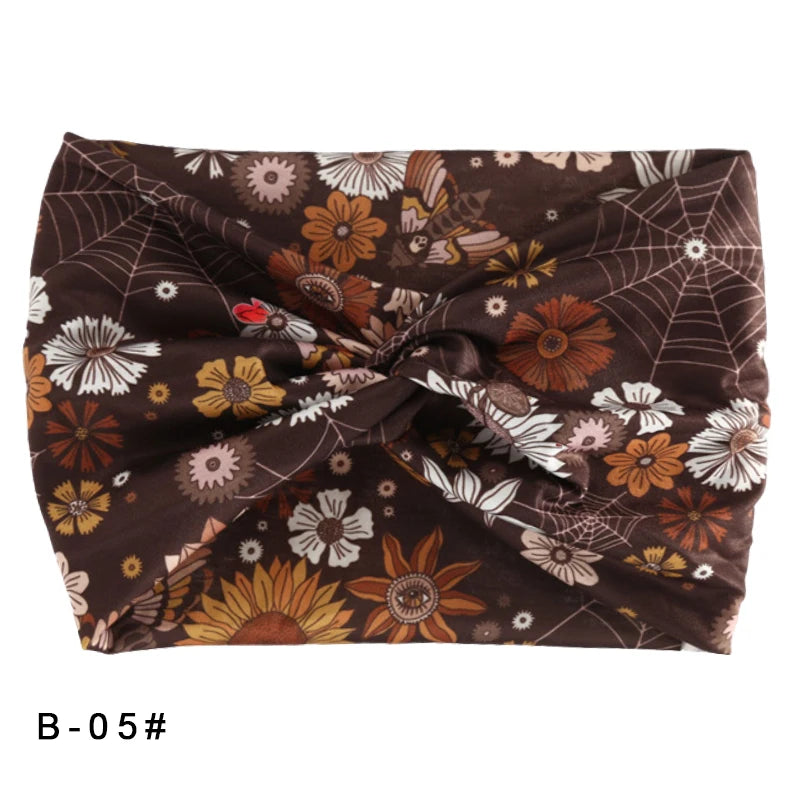 Printed Wide Elastic Head band