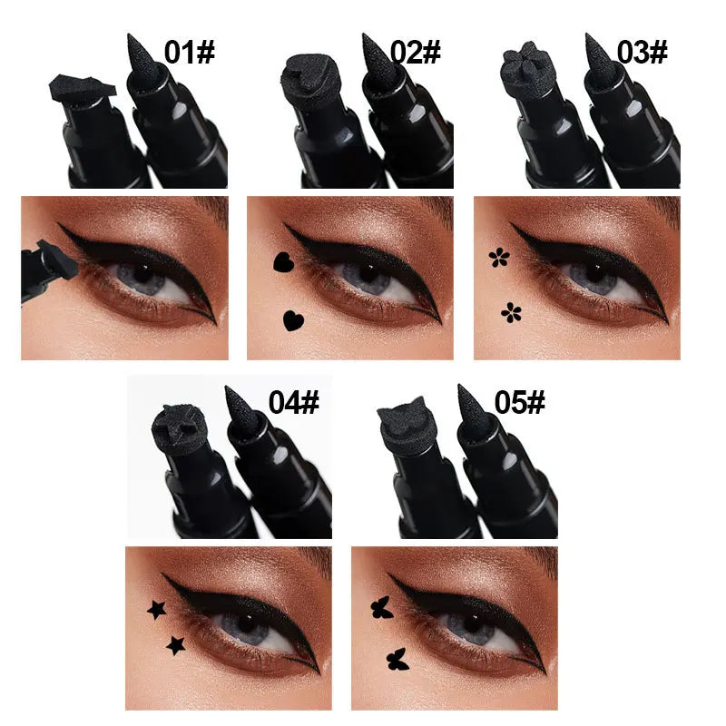 Dragon Ranee Double head Star Seal Eyeliner waterproof