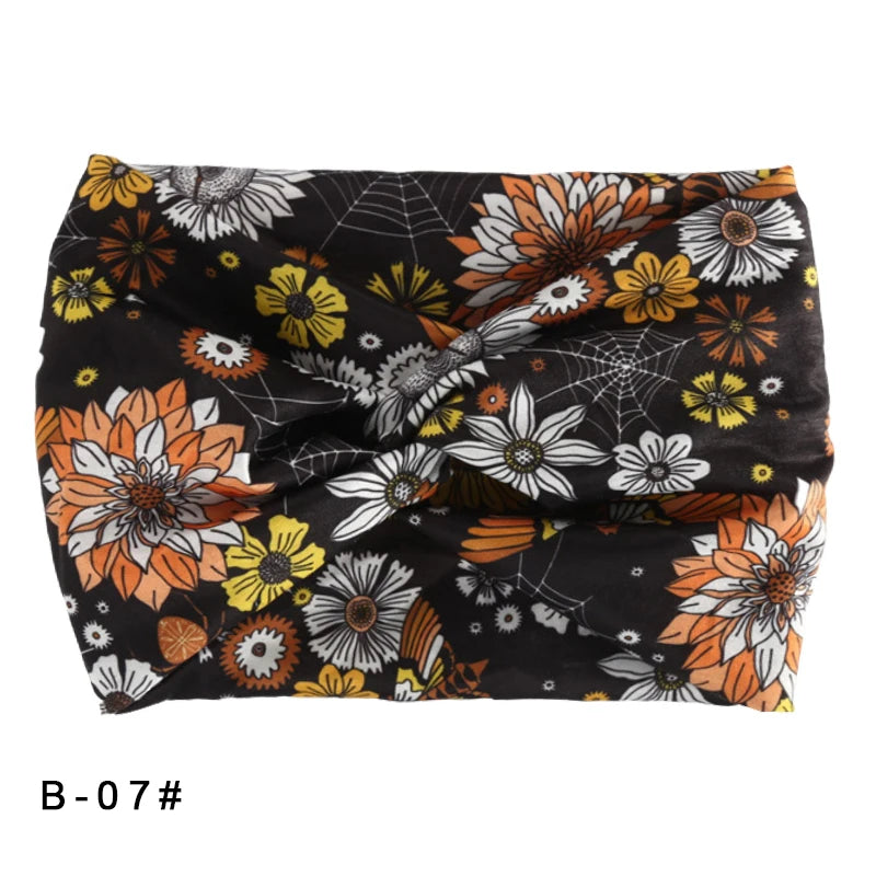 Printed Wide Elastic Head band