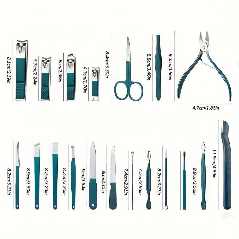 Professional Nail Care Kit Stainless Steel Manicure & Pedicure Set