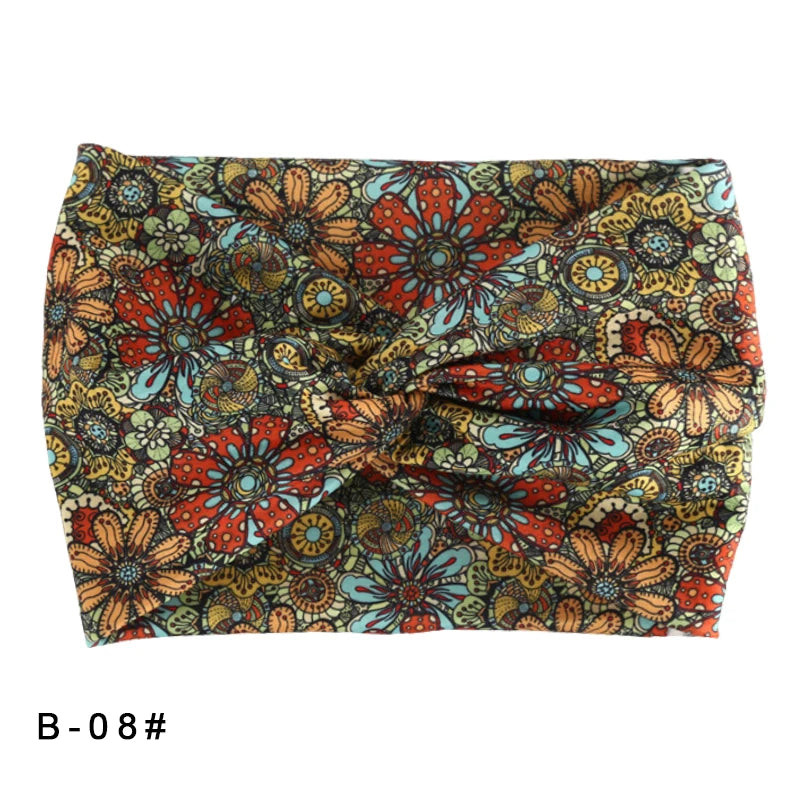 Printed Wide Elastic Head band