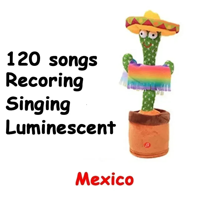 Talking Cactus Toy with LED 120 English Songs Singing Musical