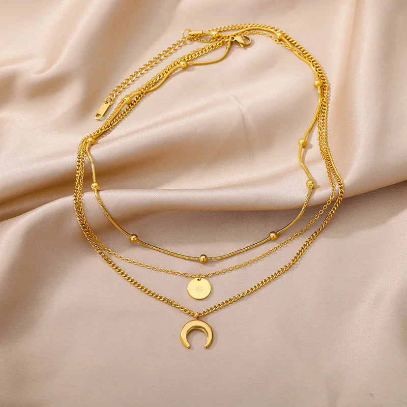 Multilayer Heart Necklace