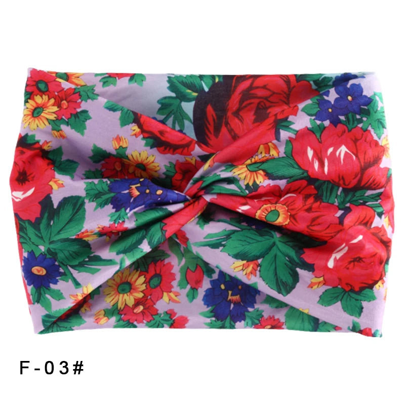Printed Wide Elastic Head band