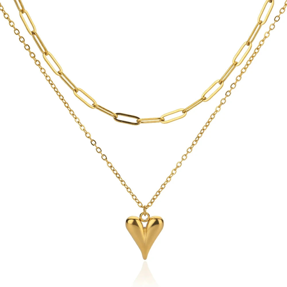 Multilayer Heart Necklace