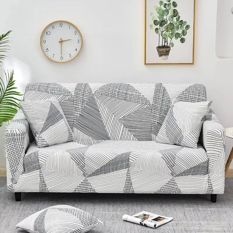 Flower Printed Elastic Sofa Cover