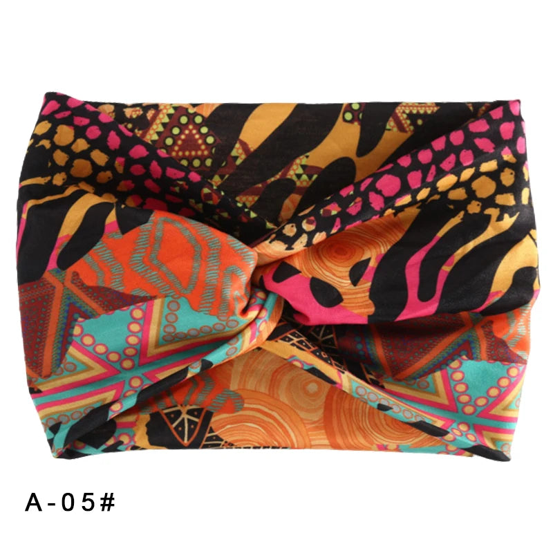Printed Wide Elastic Head band