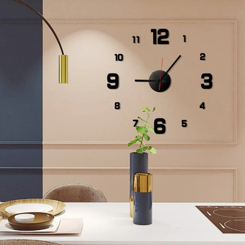 DIY 3D Wall Hanging Clock Wall Stickers