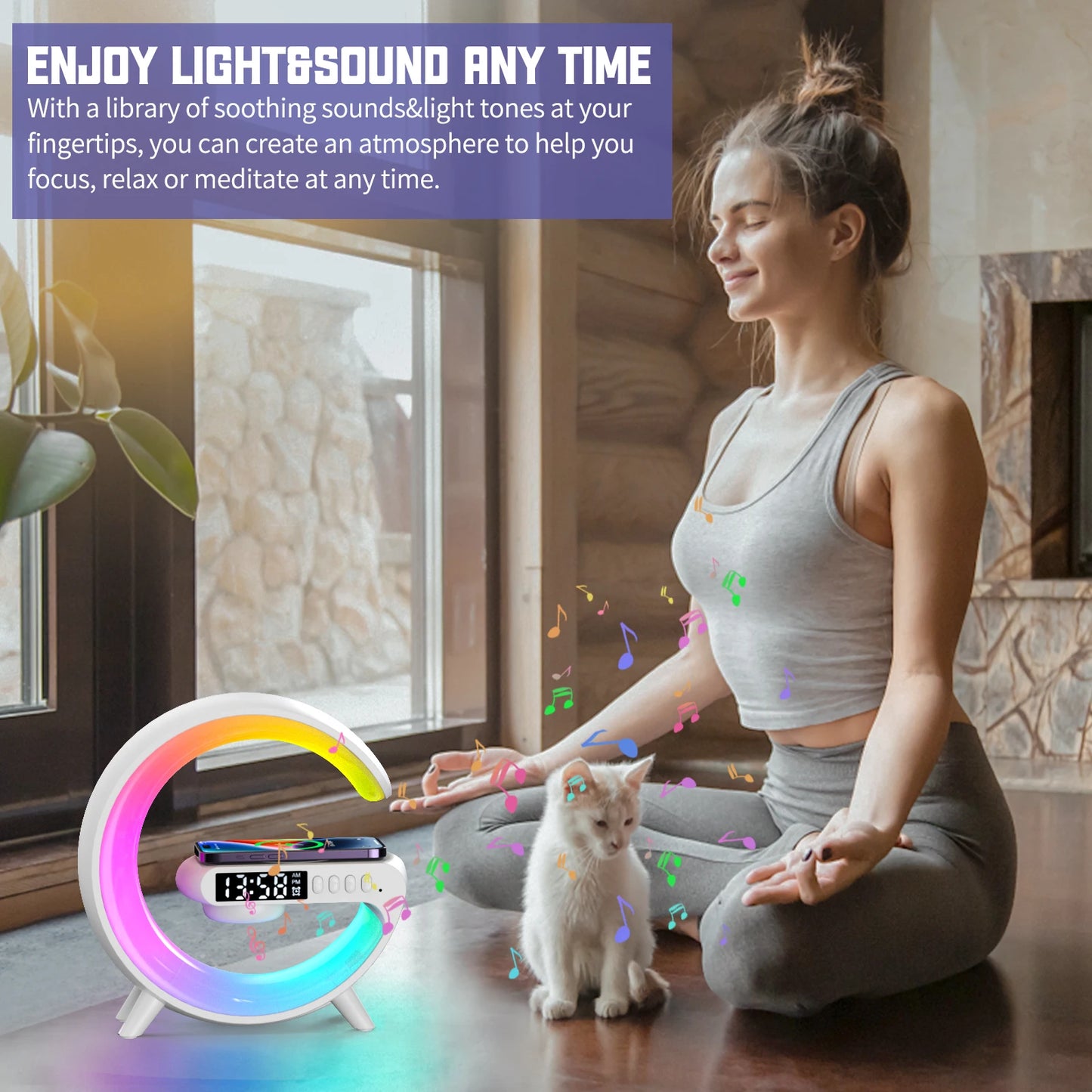 LED Smart Wake Up Wireless Speaker