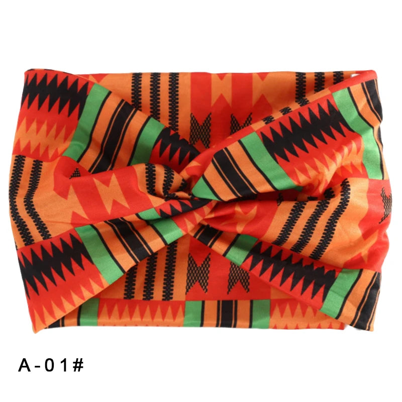Printed Wide Elastic Head band